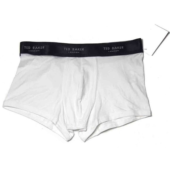 One Pair Ted Baker London Boxer Briefs White Cotton Blend Stretch Men's Small - Picture 1 of 1